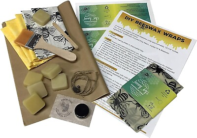 #ad #ad Made in USA 8 IN ONE DIY Pre Mixed Beeswax Wrap KIT Made with Pine Resin $33.99