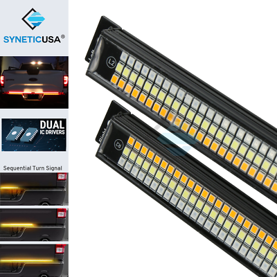 Syneticusa 56quot; Tailgate LED Rigid Light Bar Sequential Flowing Turn Signal $77.00