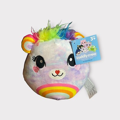 #ad Idea Nova Cuddly Crew Soft Squishy 9quot; Plush Rainbow Bear NEW $12.99
