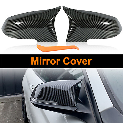 #ad Pair Carbon Fiber Side Mirror Cover Caps for BMW 3 Series F30 F31 320i 328i $19.89