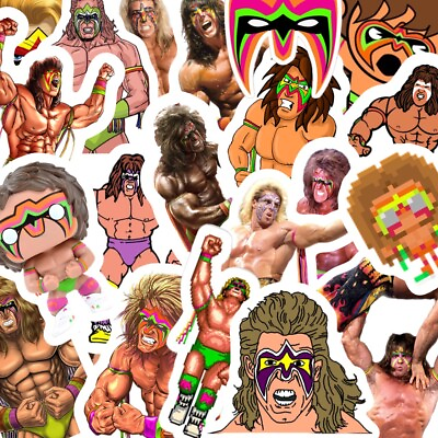 #ad The Ultimate Warrior Stickers 40 Piece Ultimate Sticker Set Wrestling Stickers $11.99