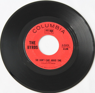 #ad THE BYRDS TURN TURN TURN SHE DON#x27;T CARE ABOUT TIME 45 7quot; RECORD 4 43424 $8.70