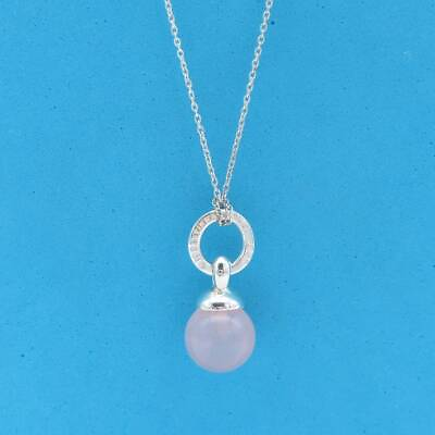 #ad Tiffanyamp;Co. Rose Quartz Ball Silver Necklace SV925 Pink Vintage Accessories $280.94