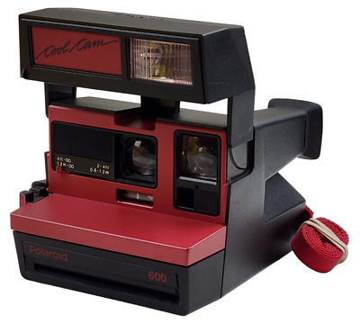 #ad Vintage Polaroid Cool Cam Red amp; Black 600 Film Instant Film Camera UNTESTED $38.99