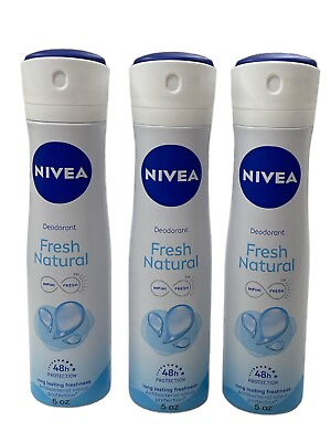 #ad 3 Pack 5 oz each NIVEA 48HR Fresh Natural Women#x27;s Deodorant Spray EXP 6 26 $19.99