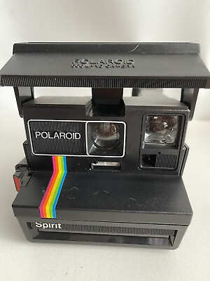 Vintage POLAROID One Step Instanr 600 Film Land Camera W GE Flash Bar $43.95