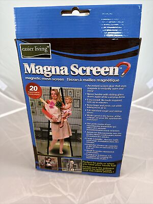 #ad Magna Screen Magnetic Mesh Screen New in Box Porch Pet Door Instant Screen Door $9.99