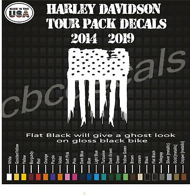 #ad Cbcdecals Rear Tour Pack American Flag Decal for Harley $30.00