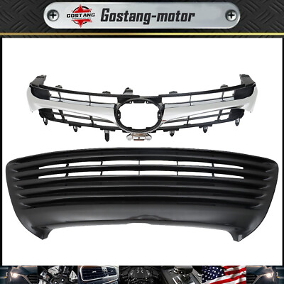 #ad Front Upper Lower Grill Grille Set For 2015 2016 2017 Toyota Camry LE XLE 2pcs $69.35