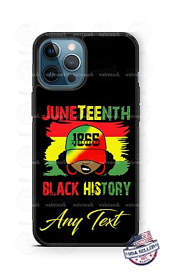 #ad Black Indpendence Day 1865 Personalized Phone Case Cover fits iPhone Samsung $18.98