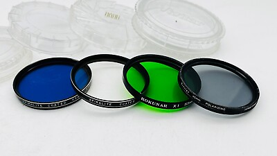 #ad Lens Filter SET 4 off {55} UV POL Green Blue contrast $20.00