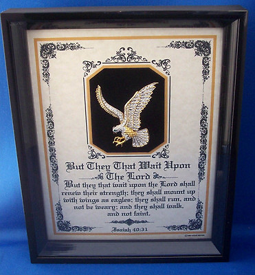 #ad New quot;They That Wait Upon The Lordquot; Bible VersePlaques Christian Gifts Ret.$99.. $89.95