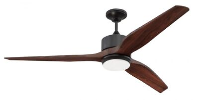 #ad Craftmade Mobi 60quot; Ceiling Fan Oiled Bronze With Walnut Blades $300.00