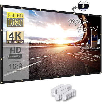 #ad 150 inch projection screen 16:9 Folding anti wrinkle portable projection screen $28.75