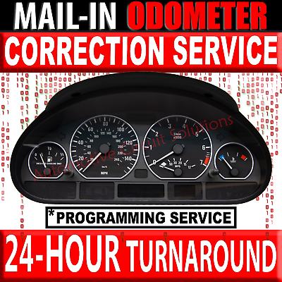 #ad 01 06 BMW E46 Speedometer Instrument Gauge Cluster Mileage ODOMETER CORRECTION $99.99