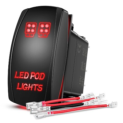 #ad Nilight LED POD Lights Rocker Switch Led Light Bar Switch 5Pin Laser On Off $9.99