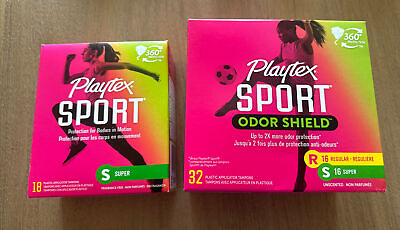 #ad Playtex Sport Odor Shield Super 18 Ct Regular amp; Super Duo Pack Unscented 32 Ct $23.00