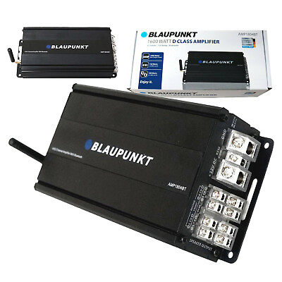 #ad Blaupunkt AMP1804BT Car Audio 4 Channel Class D 1600W Amplifier w Bluetooth NEW $119.99