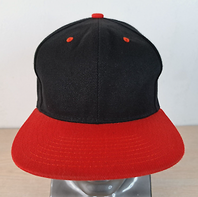#ad BLANK NO LOGO ADJUSTABLE SNAPBACK BASEBALL HAT CAP BLACK RED OUTDOOR SPORTS $11.99