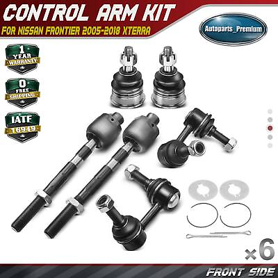 #ad 6x Front Ball Joints Tie Rod Sway Bar Link for Nissan Frontier 05 18 Pathfinder $36.49