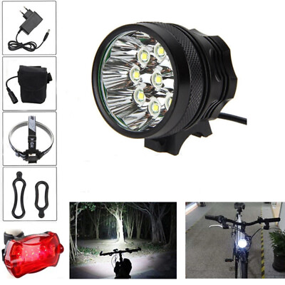 #ad 60000LM 15x LED Cycling Bike Bicycle Head Light Lamp 3 Modes Torch Flashlight $54.99