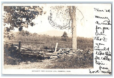 #ad 1905 Wachusett From Goodnow Lane Princeton MA Eddy Make RPPC Photo Postcard $19.97