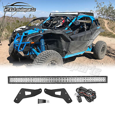#ad #ad For Can Am Maverick X3 Max RR Roof 52quot; Curved LED Light Bar Mount Wire Kit $114.99