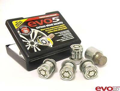 #ad Set Of 4 Evo MK5 M14x1.50 Silver Locking Nuts For Alloy Wheels 982 5 GBP 31.92