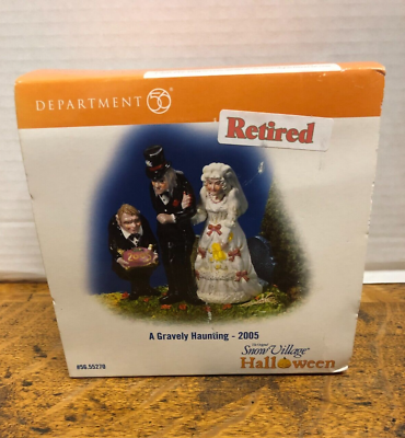 #ad Dept. 56 A Gravely Haunting Snow Village Halloween Figurine New amp; Ships Free $39.01