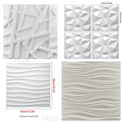 #ad PVC 3D Wall Panels Diamond Design Waterproof Fireproof Wallpaper Ceiling Decor $33.99