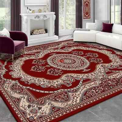 #ad Vintage Red Carpet High end Luxury Bedroom End Anti slip Large Area Mat $280.18