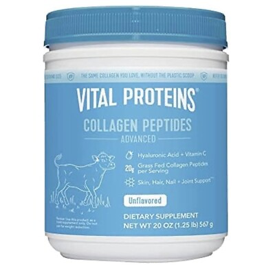 #ad Vital Proteins Collagen Peptides Powder with Hyaluronic Acid Vitamin C 20 oz $53.99