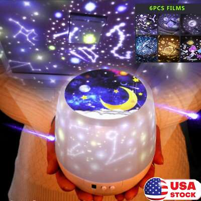 #ad 3 COLOR LED Galaxy Projector Starry Night Light Moon Star Sky Projection Lamp $13.59