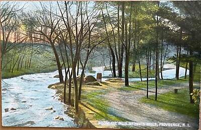 #ad Providence RI Hunt Mills Park Below Falls Rhode Island Vintage Postcard c1910 $10.88