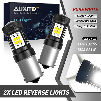 #ad White LED Car 1156 7506 Backup Reverse Tail Light Bulbs 3030 SMD BA15S P21W 7506 $13.99