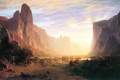 #ad Yosemite Valley 3 by Albert Bierstadt Art Print $285.99
