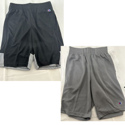 #ad Champion Boys Shorts Multiple Sizes Gray amp; Black $7.99