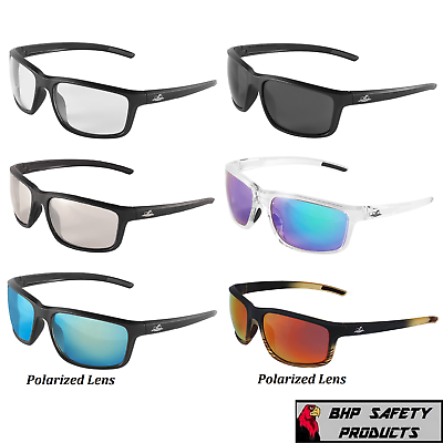 #ad Bullhead Pompano Safety Glasses Sunglasses Multiple Lens Colors ANSI Z87 $11.95