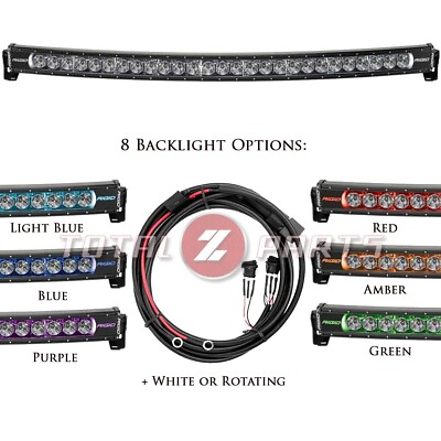 #ad RIGID 50 inch Radiance Curved 8 Option Backlight LED Light Bar Wiring Harness $1499.99