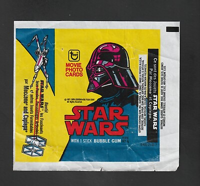 #ad 1977 Topps Wars Wrapper Darth Vader Scarce French $9.99