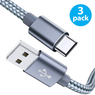 #ad #ad 3Pack 3 6 10Ft USB to Type C Cable Fast Charger Charging Data Sync Cord $3.49