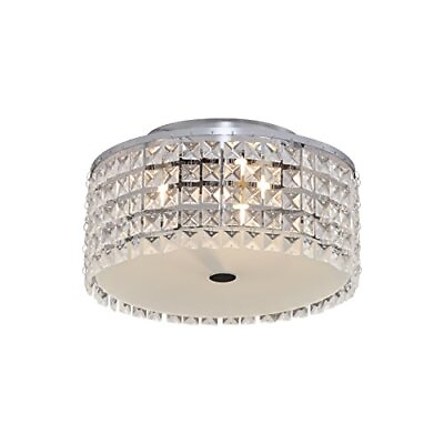 #ad Glam Decorative Ceiling Fixture Dimmable Easy Installation 11quot; Frosted Gla $73.24