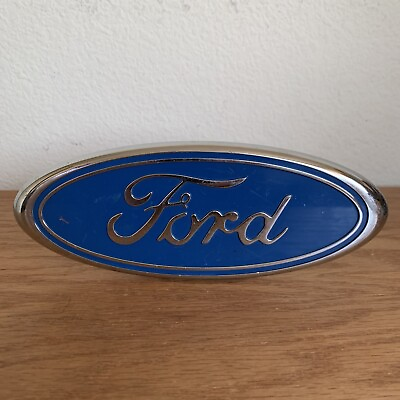 #ad FORD EMBLEM Silver Blue Logo Oval Truck Automotive Vehicle Tailgate READ $19.99