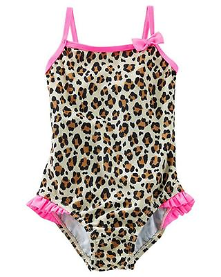#ad Osh Kosh B#x27;gosh Infant Girls Leopard 1pc Swimsuit Size 3M 6M 9M 12M 18M 24M $9.74