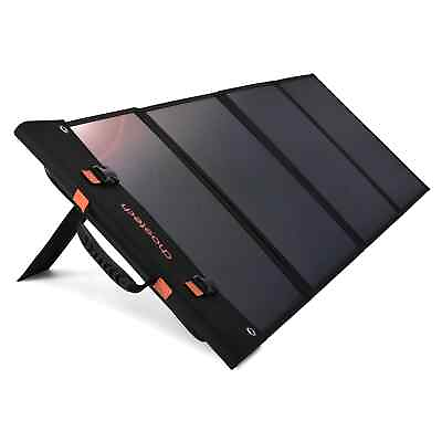 #ad 120 Watt Portable Solar Panel for Power Station Foldable Solar Charger 4 Ports $109.99