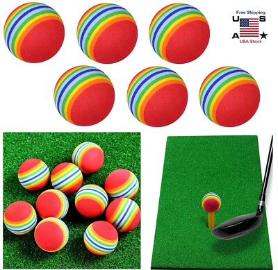 #ad 50× Quality Foam Sponge Training Golf Balls Elastic Soft Indoor Practice Ball US $14.99