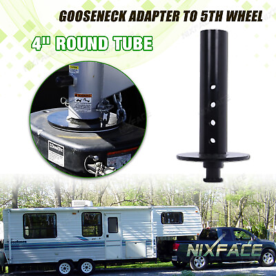 #ad 4quot; Round Gooseneck Trailer with Fifth Wheel Truck Adaptor 30K 4quot; Round Tube $189.99