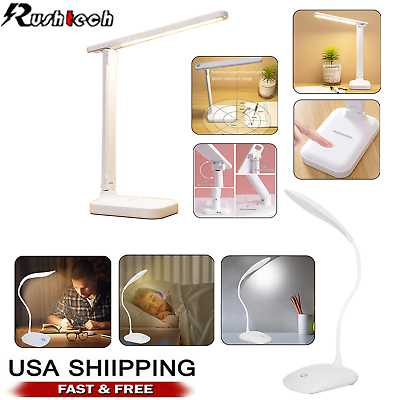 #ad #ad LED Desk Lamp Touch Sensor Reading Foldable Table Lamp Eye Caring Reading Light $8.29