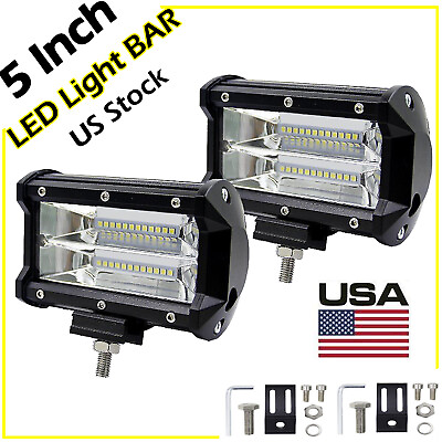 1680W 5Inch LED Work Lights Bar Spot Flood Light Offroad Vehicle Truck Car Lamp $28.29