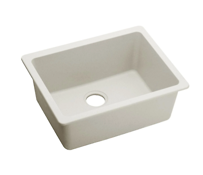 #ad Elkay Luxe 24 5 8quot; Undermount Single Basin Quartz Composite Kitchen Sink Ricotta $367.49